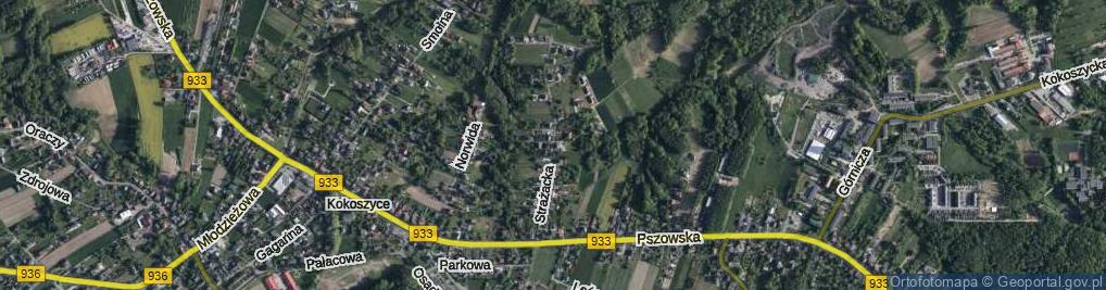 Zdjęcie satelitarne Strażacka ul.